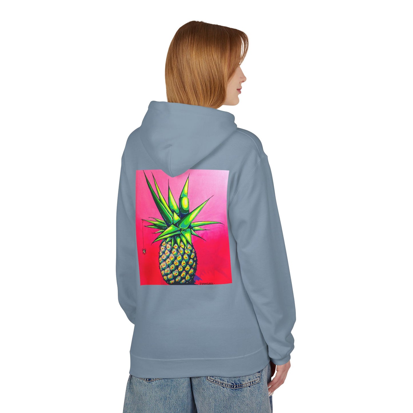 Unisex Neon Pineapple Soft Hoodie