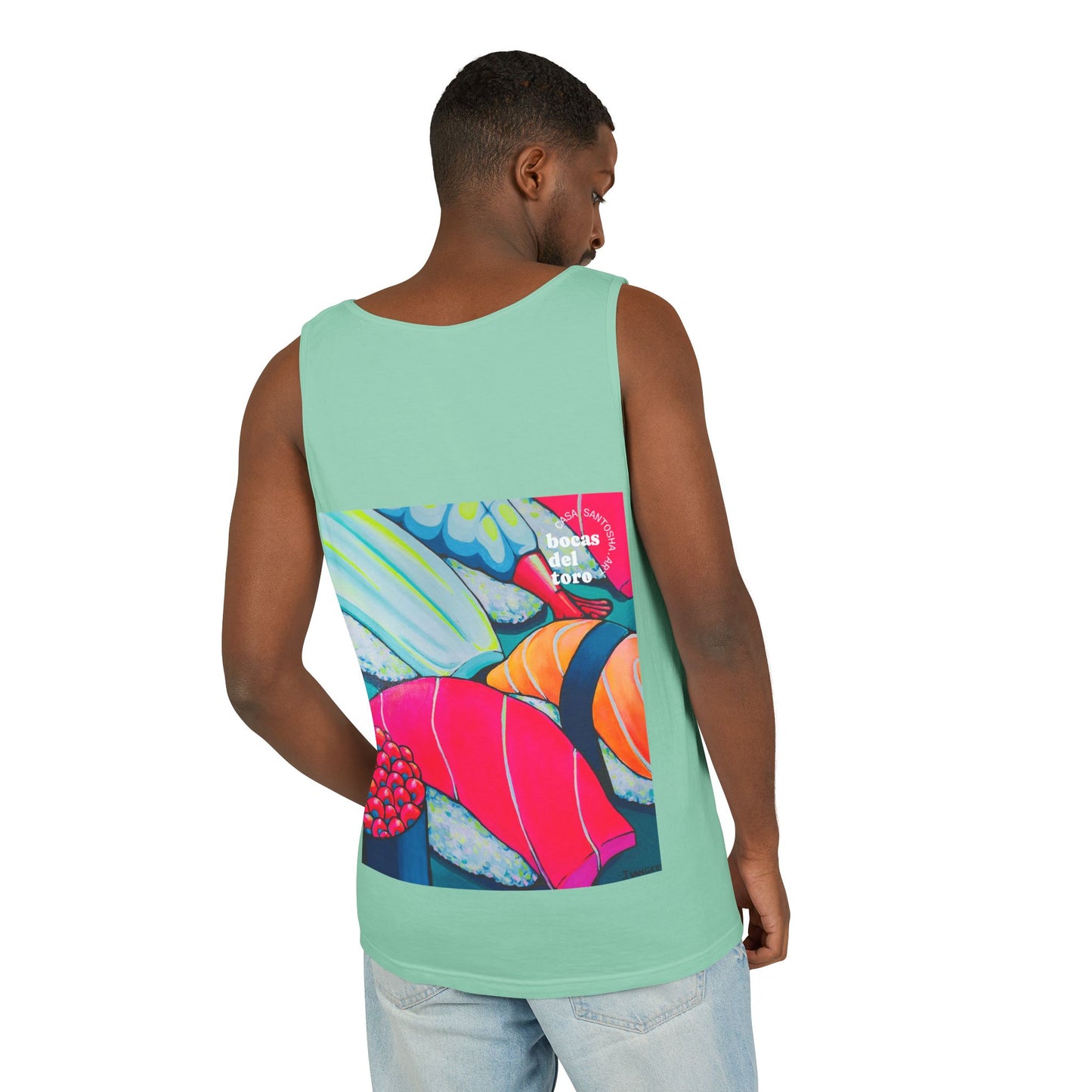 Unisex Neon Sushi Tank Top - Perfect for Summer Vibes