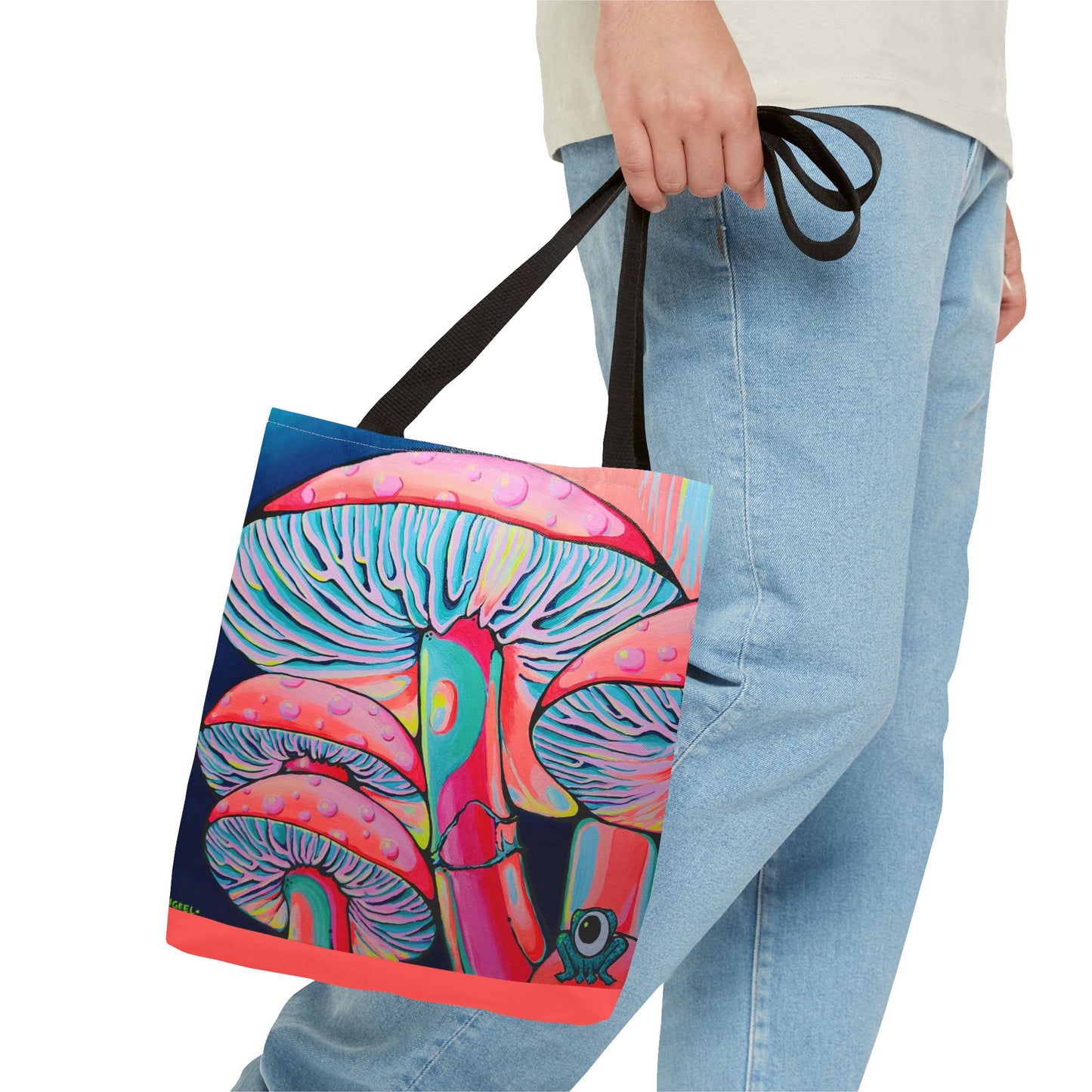 Premium Trippy Mushrooms Tote Bag, Original Artist Design, Reusable Shopping Tote, Eco-Friendly