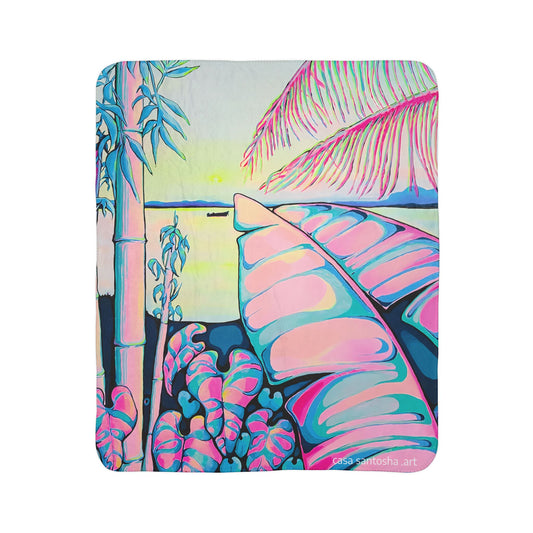 Serenity Bocas Fleece Sherpa Blanket