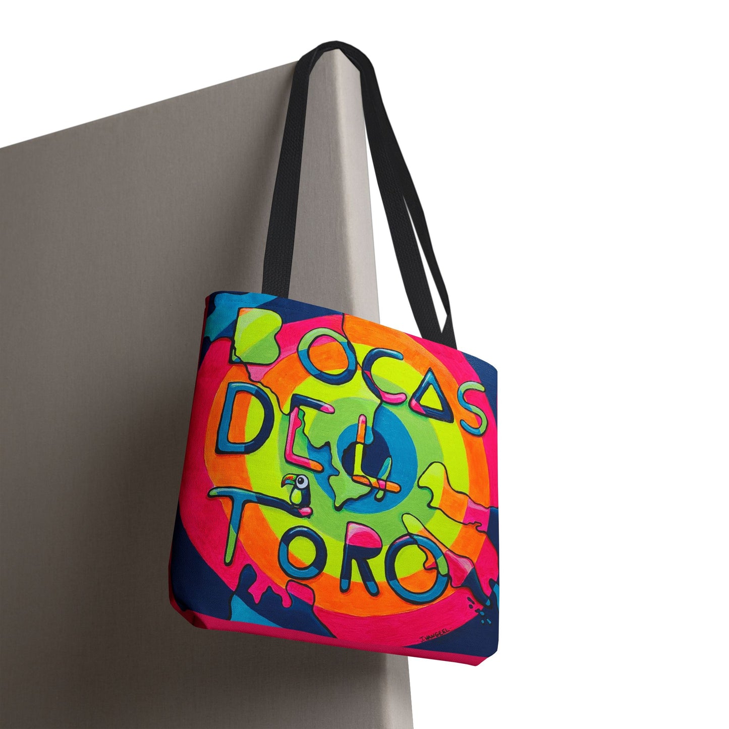 Premium Bocas Del Toro Islands Tote Bag, Original Artist Design, Reusable Shopping Tote,  Eco-Friendly