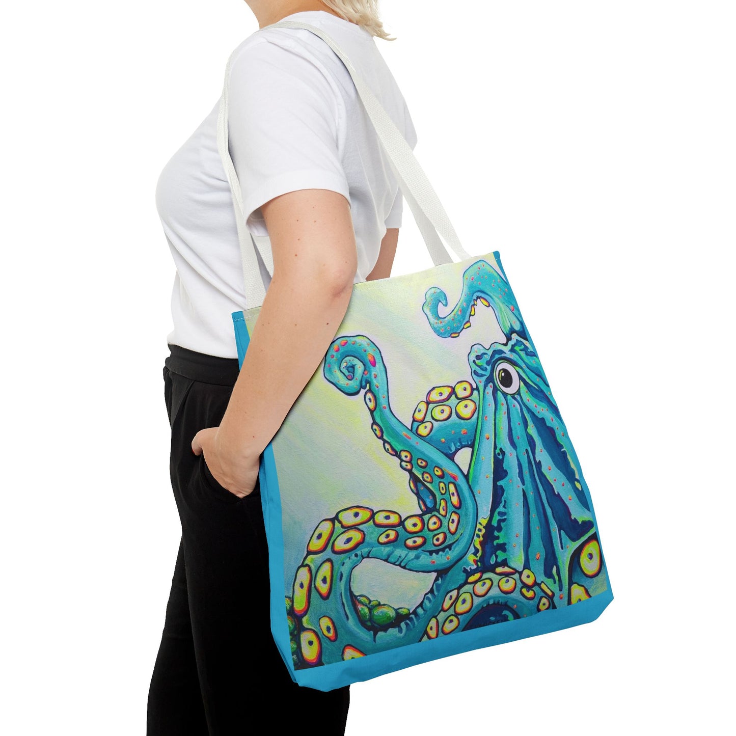 Premium Cyclops Octopus Tote Bag, Original Artist Design, Reusable Shopping Tote,  Eco-Friendly