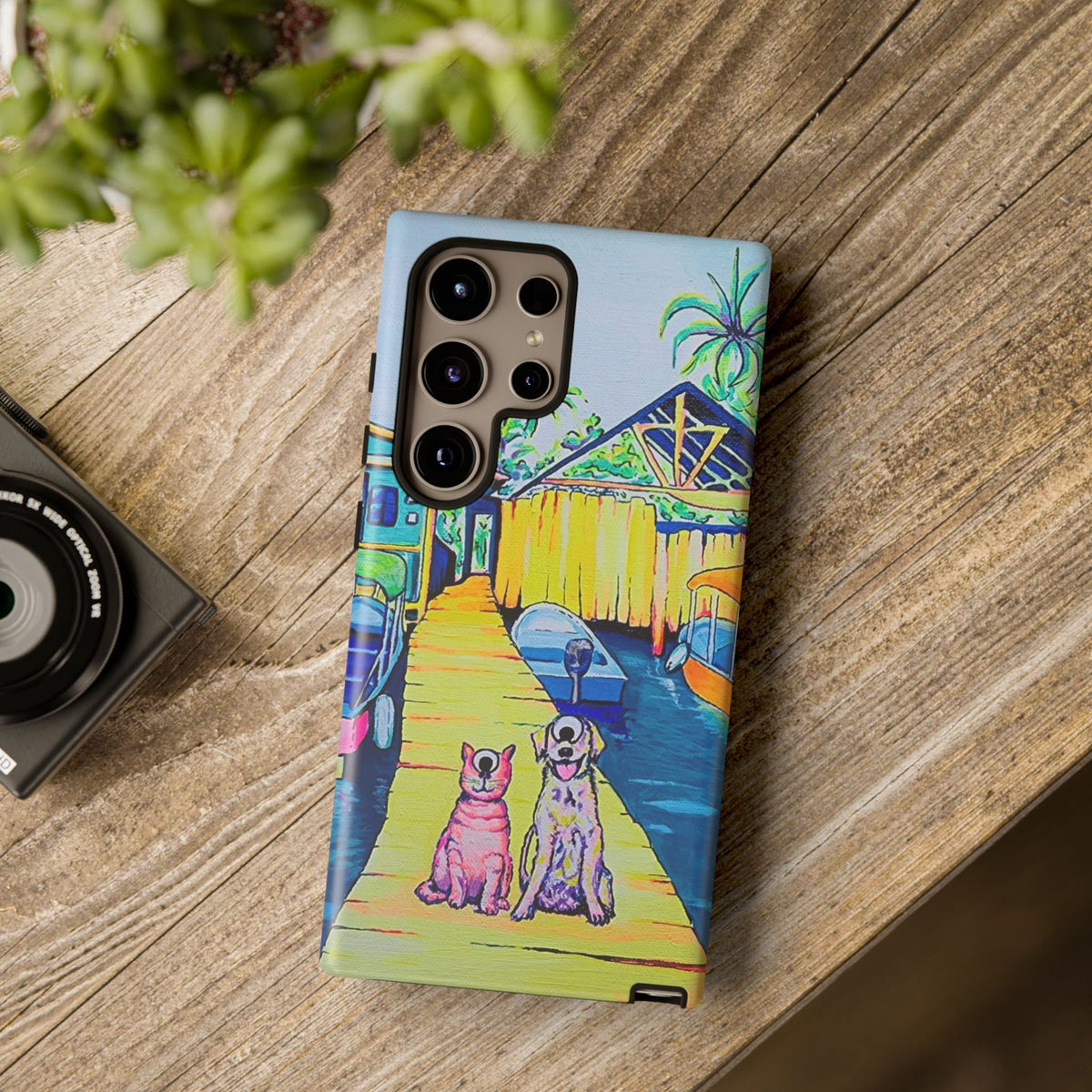 Cyclops Cat and Dog in Bocas Tough Phone Case