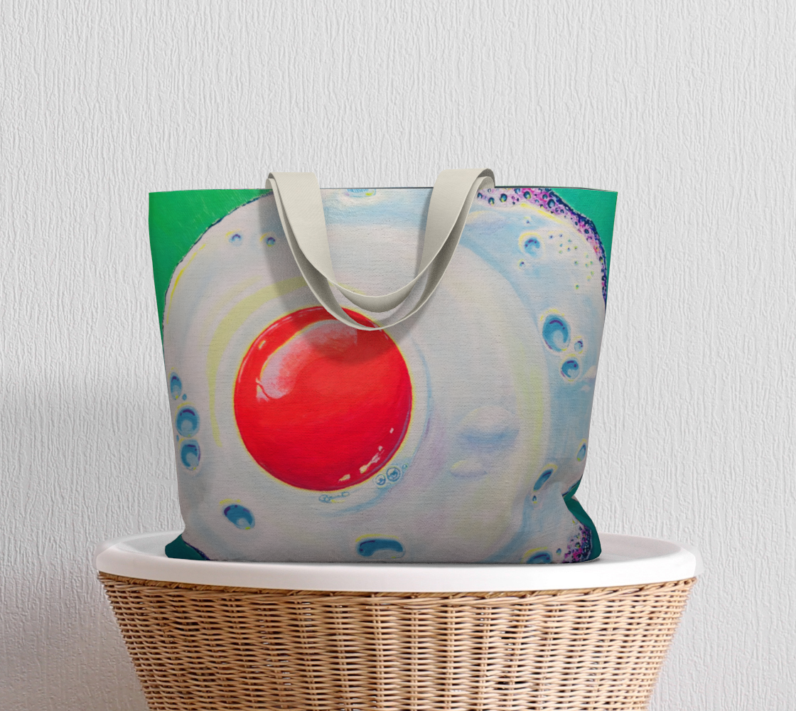 Neon Fried Egg Market Tote