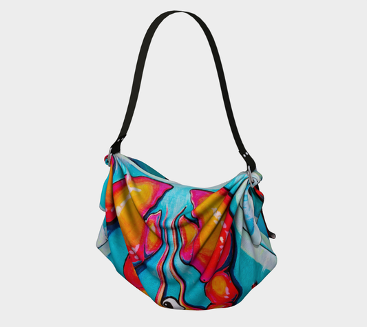 Neon Lobster Origami Tote