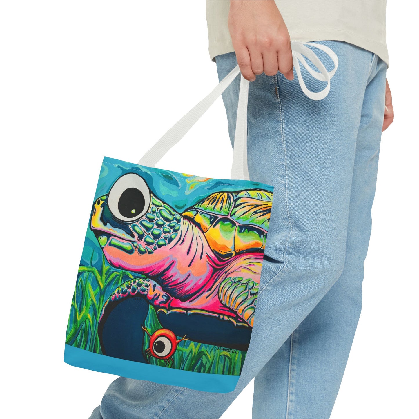 Cyclops Turtle Tote Bag, Original Artist Design, Reusable Shopping Tote,  Eco-Friendly