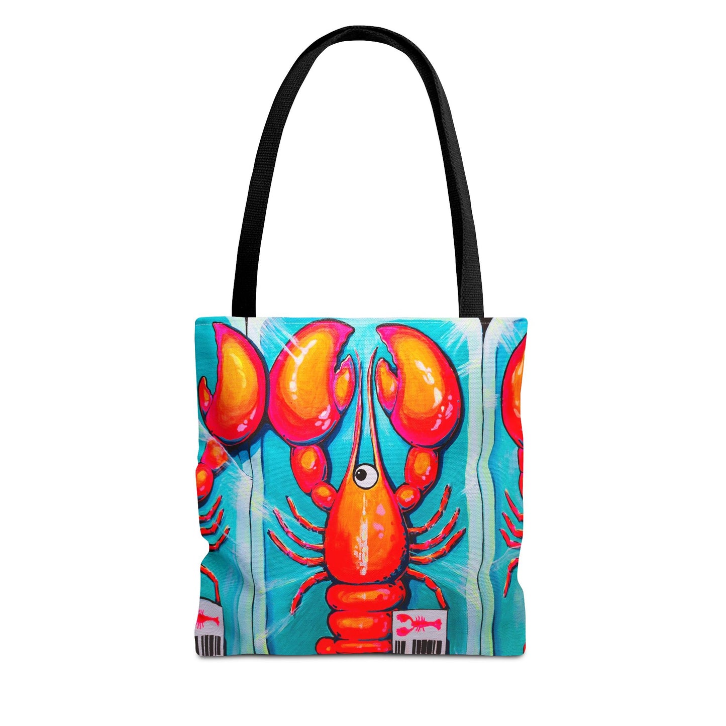 Premium Neon Lobster Tote Bag, Original Artist Design, Reusable Shopping Tote,  Eco-Friendly