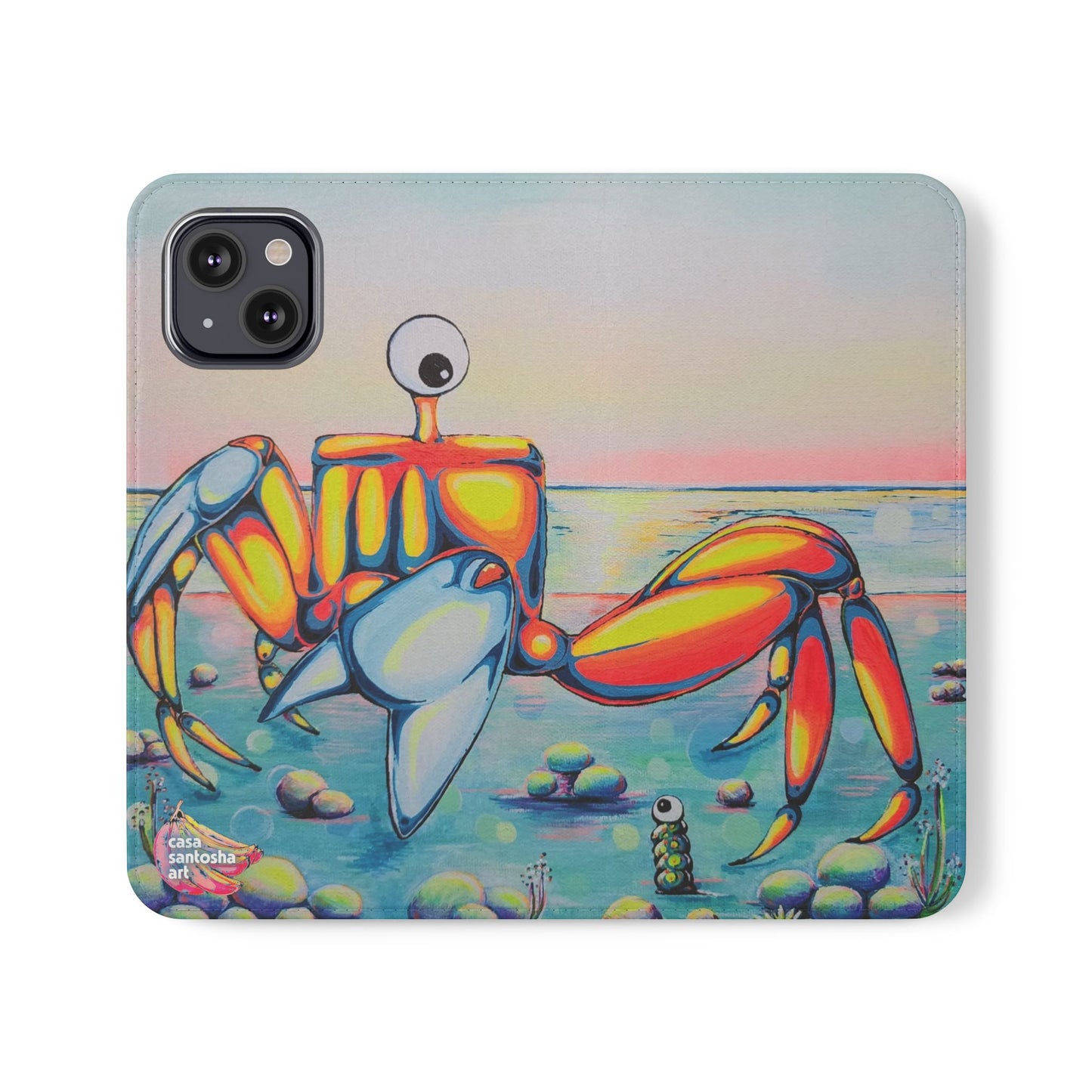 Cyclops Crab Flip Phone Case – Wallet Cover with Card Slots