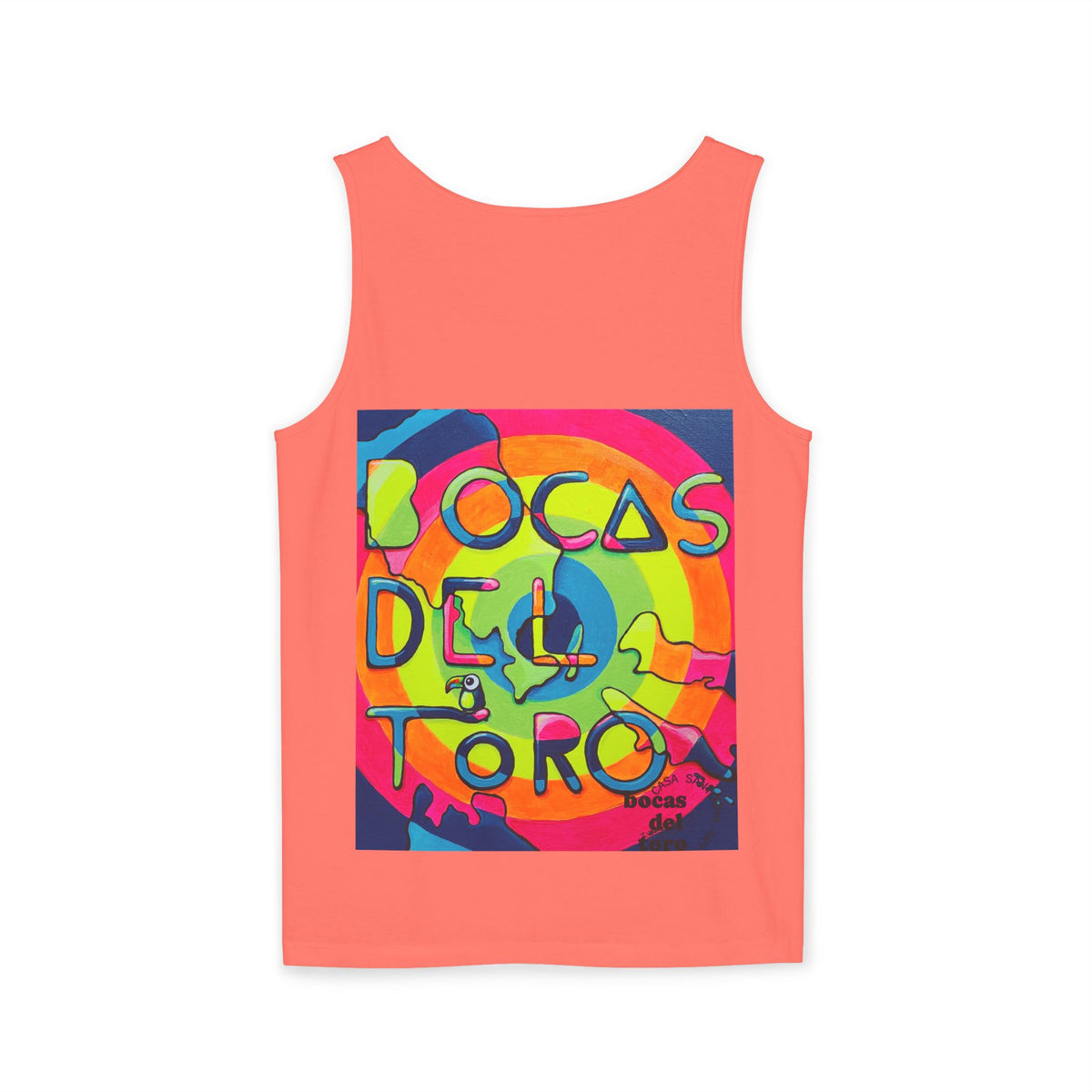 Unisex Bocas Del Toro Islands Tank Top - neon pop art by Casa Santosha Art