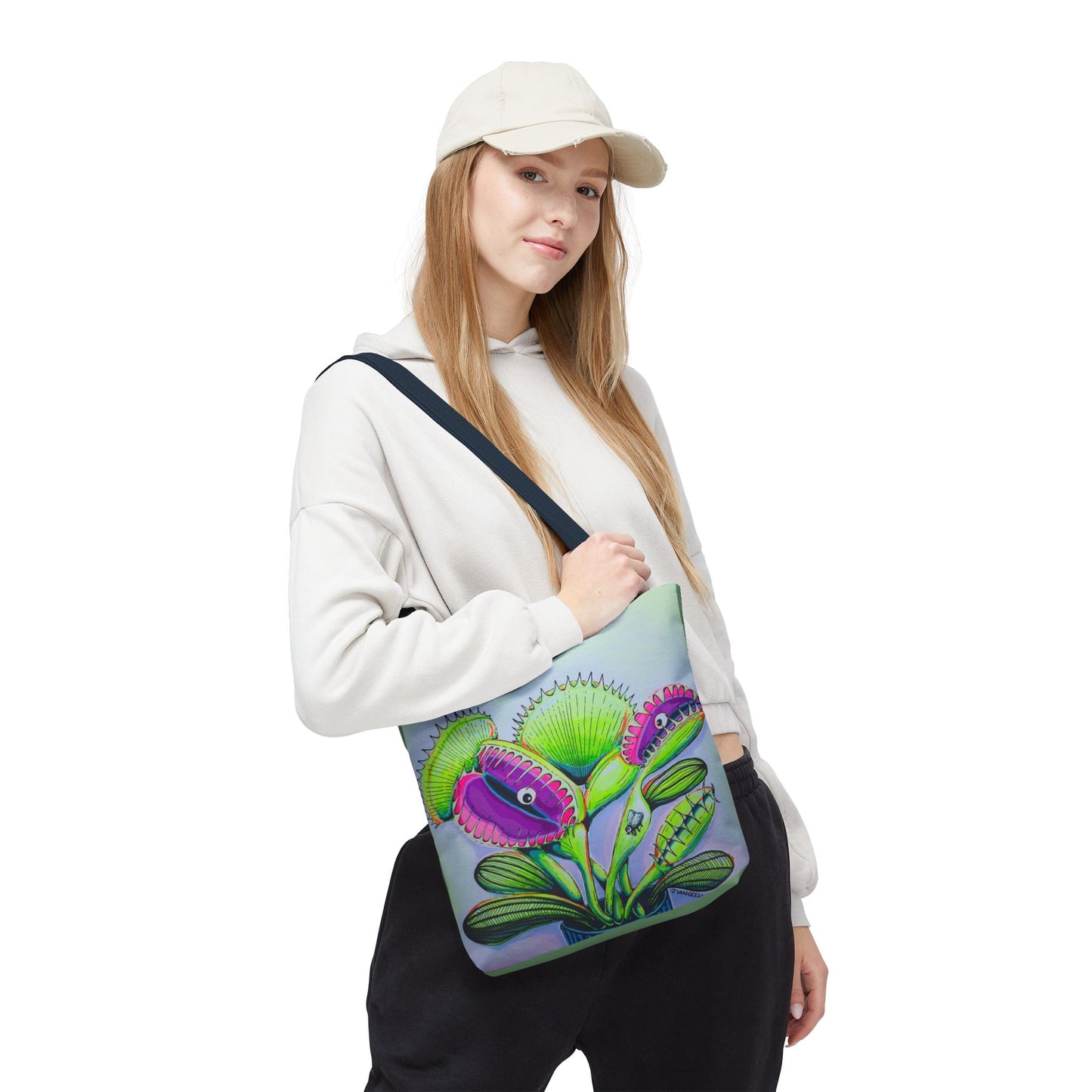 Premium Cyclops Venus Fly Trap Tote Bag, Original Artist Design, Reusable Shopping Tote,  Eco-Friendly