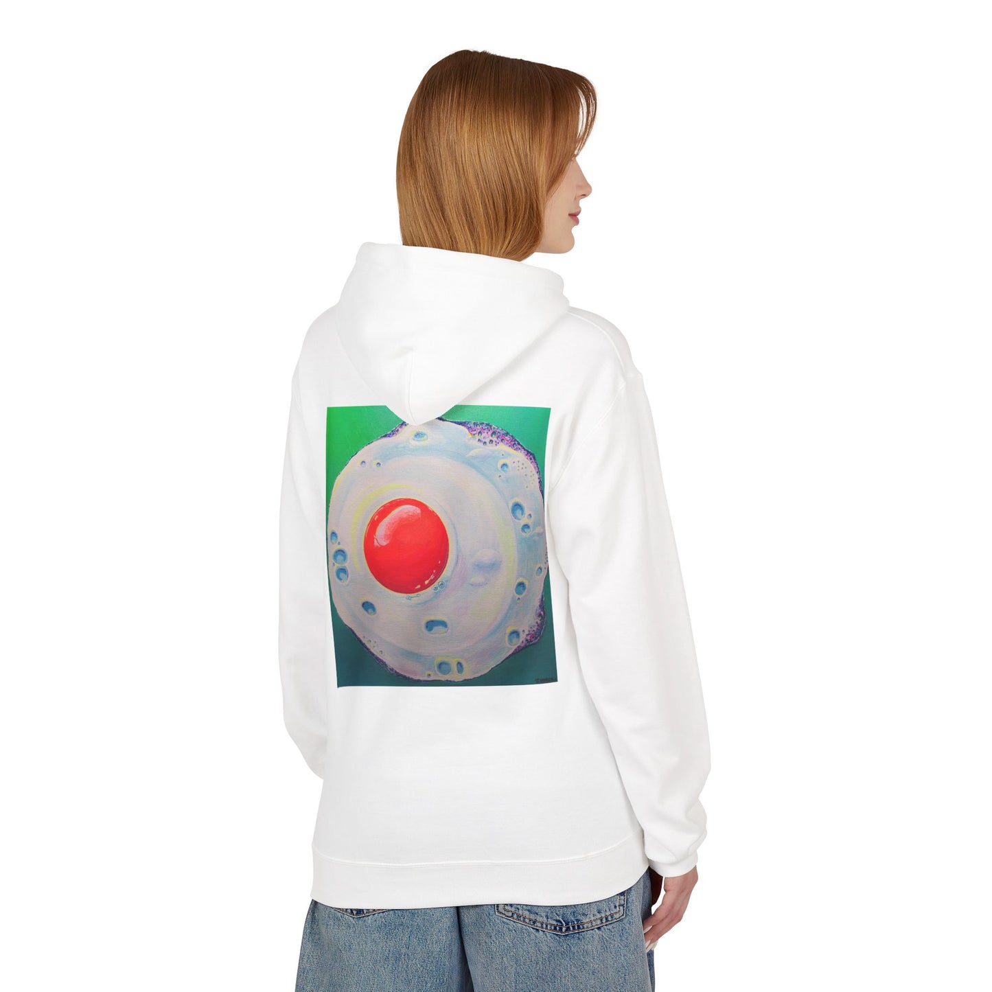 Unisex Neon Fried Egg Soft Hoodie