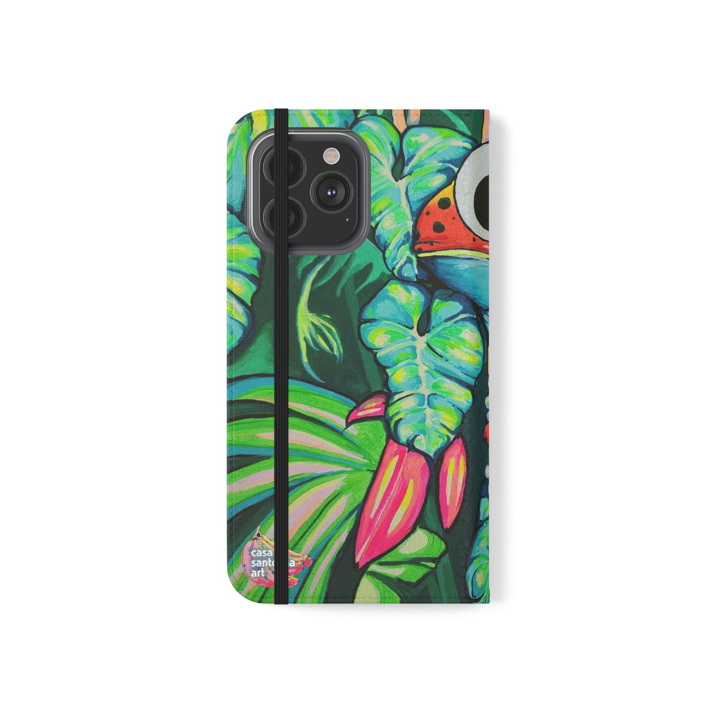 Cyclops Red Frog Flip Phone Case – Wallet Cover with Card Slots