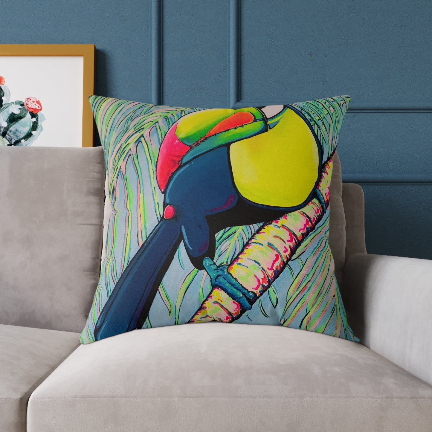 Cyclops Toucan Art Canvas Decorative Pillow