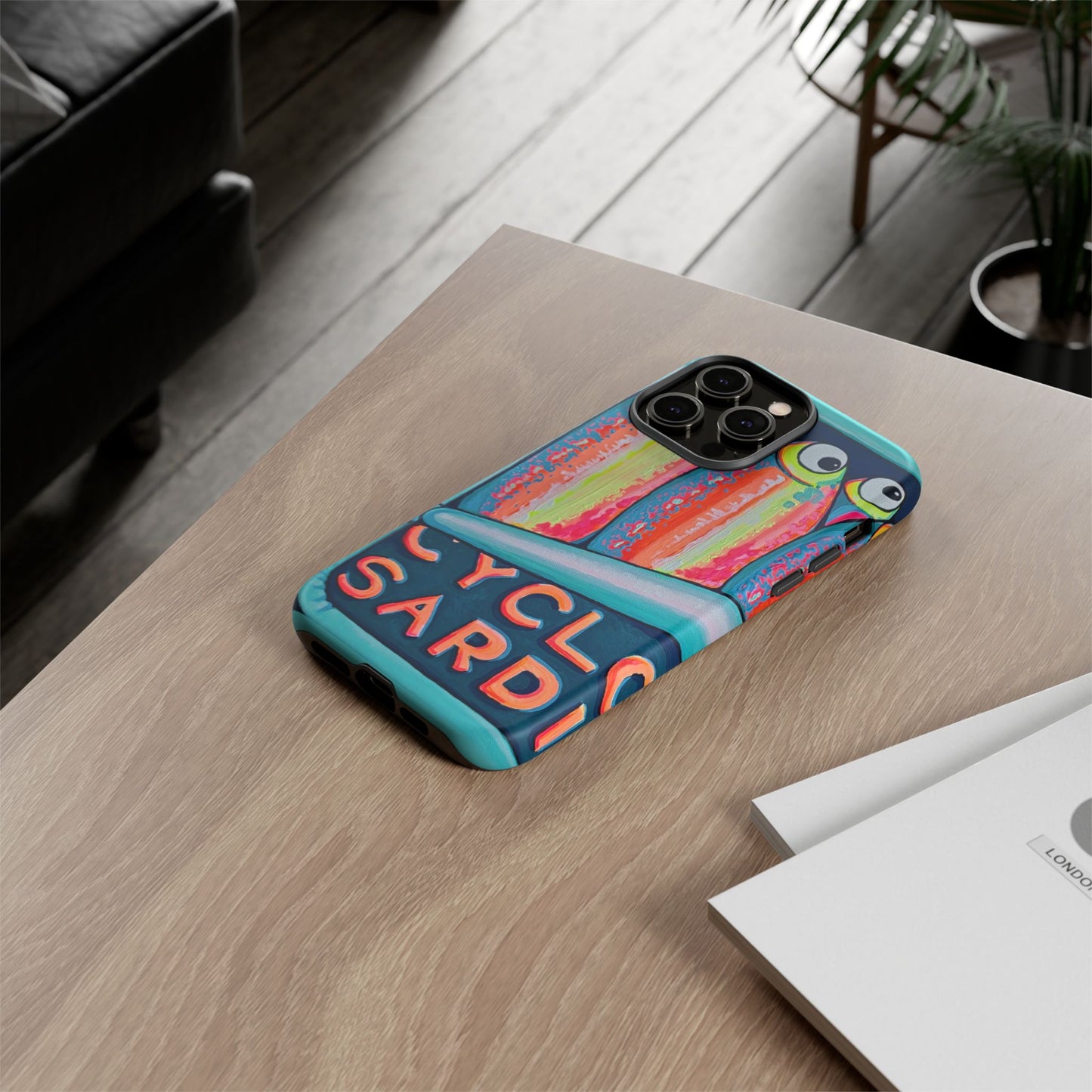 Neon Sardines Tough Phone Case