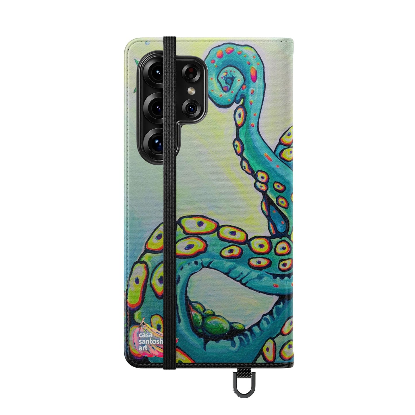 Cyclops Octopus Flip Phone Case – Wallet Cover with Card Slots