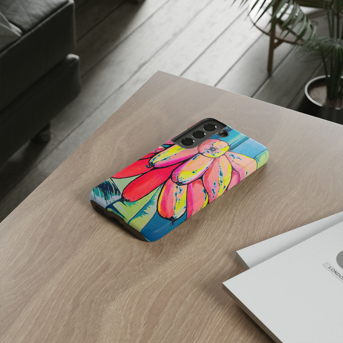 Neon Primitivo Bananas Tough Phone Case