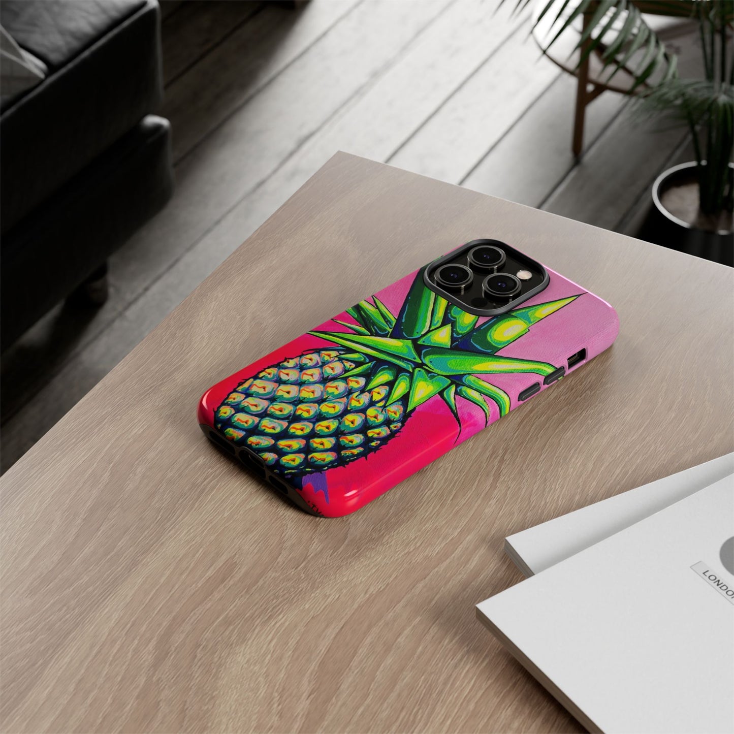 Neon Pineapple Tough Phone Case