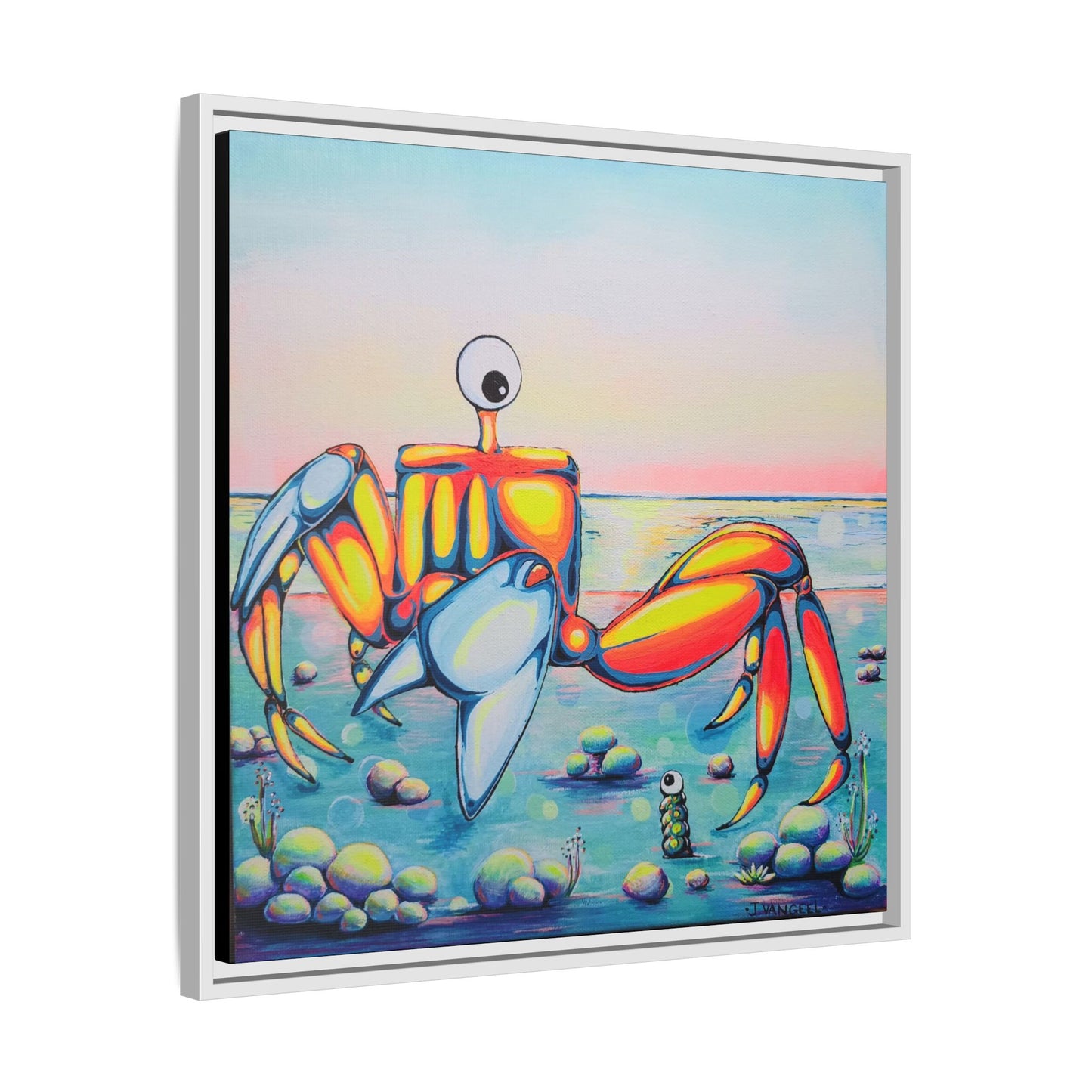 Framed Cyclops Crab Canvas Print