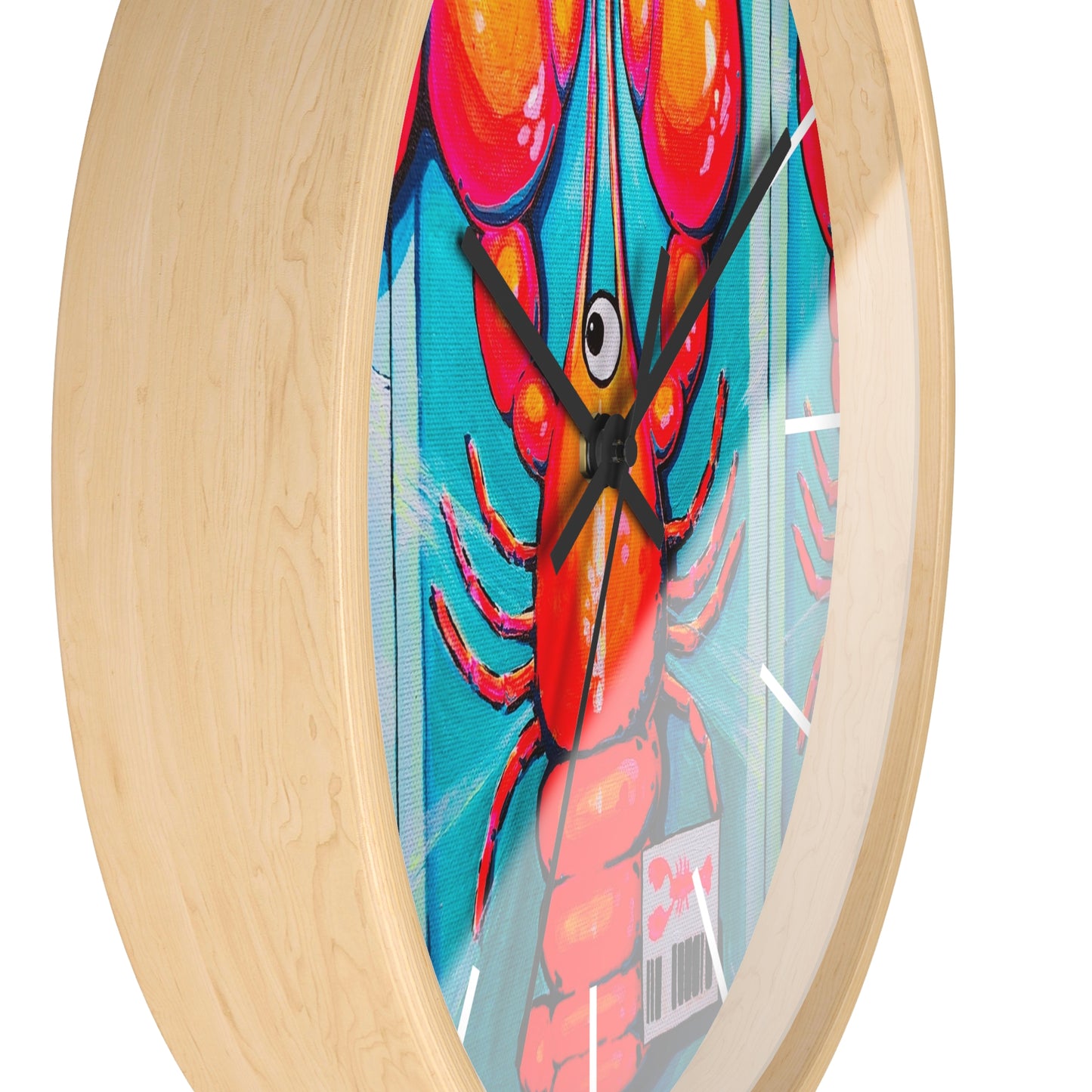 Fresh Neon Lobster Pop Art Wall Clock