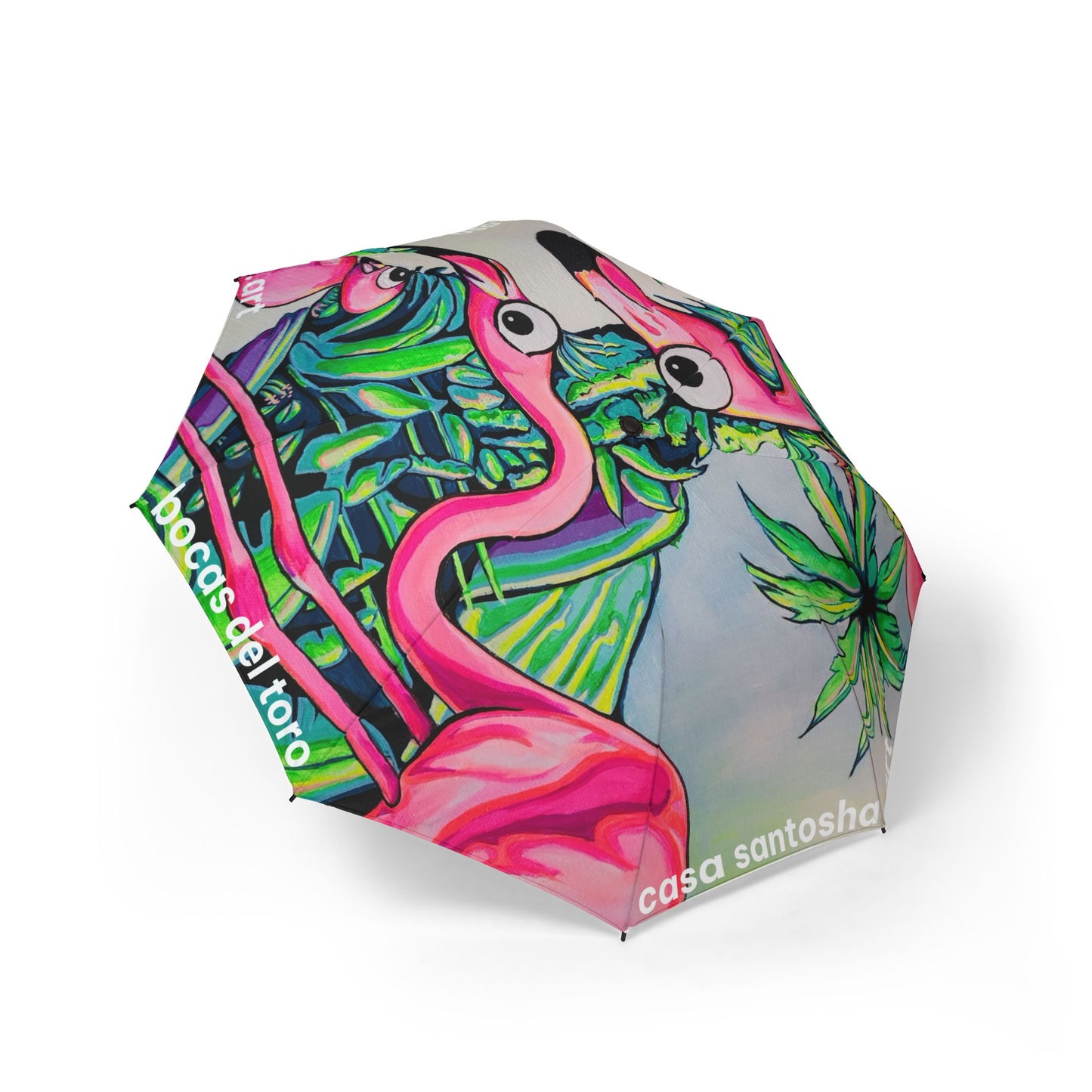 Cyclops Flamingo Family Print Umbrella - Foldable & Stylish Rain Gear