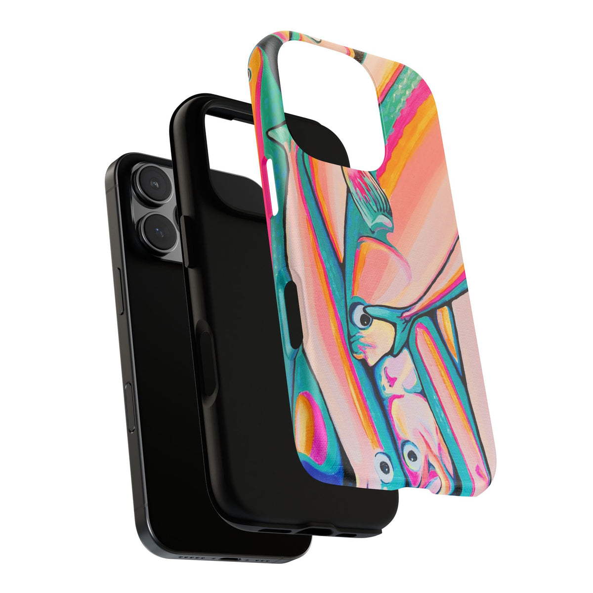 Neon Fish Tough Phone Case