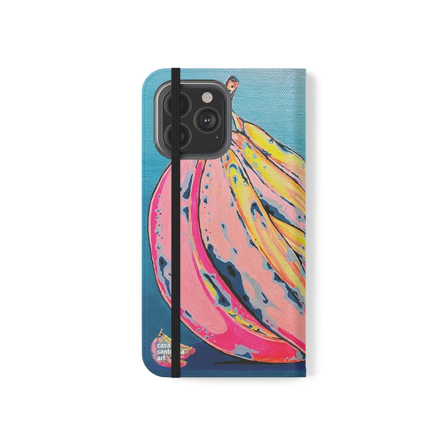 Neon Bananas Flip Phone Case – Wallet Cover with Card Slots