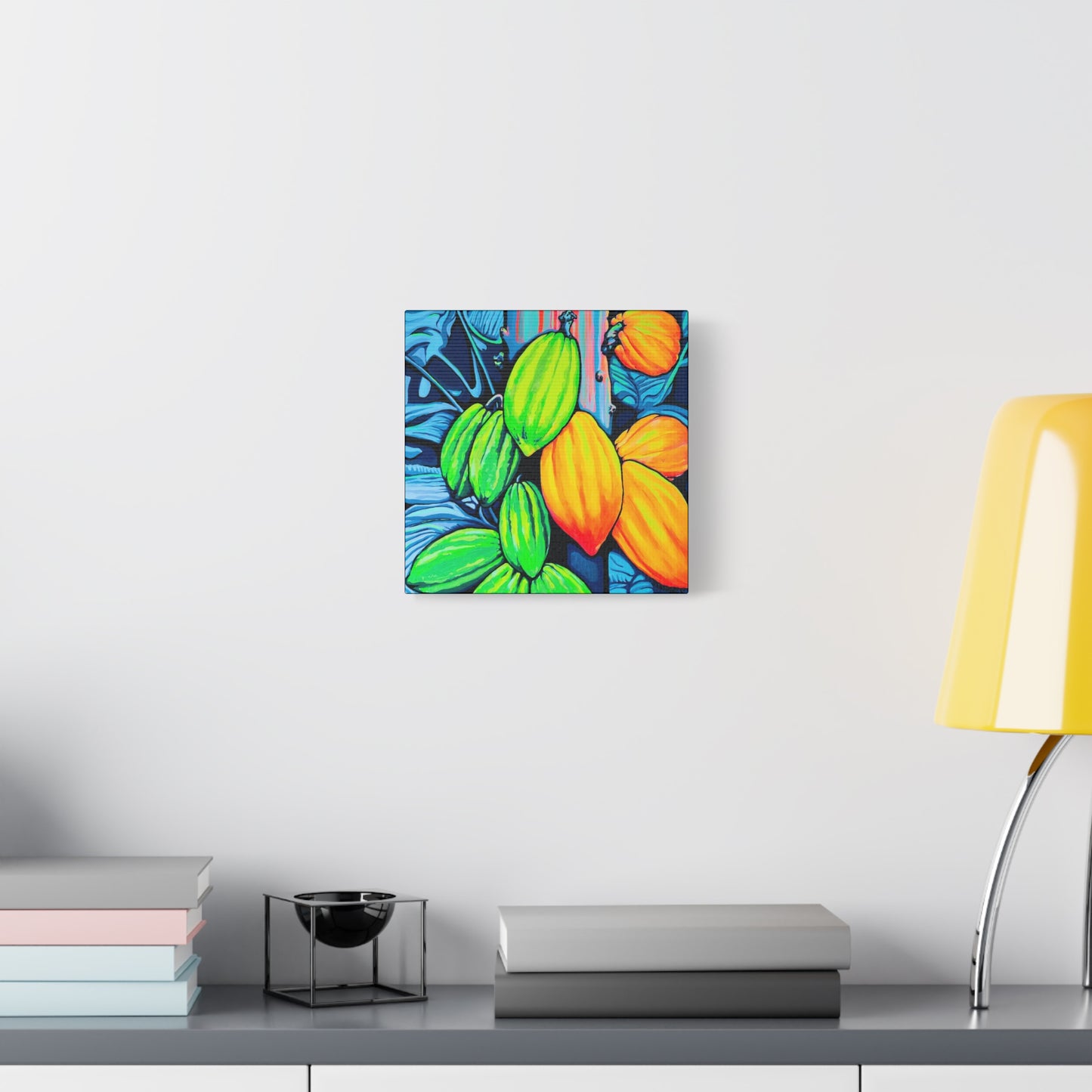 Neon Cacao Canvas Print, Original Artist Design, Home Decor, Wall Art