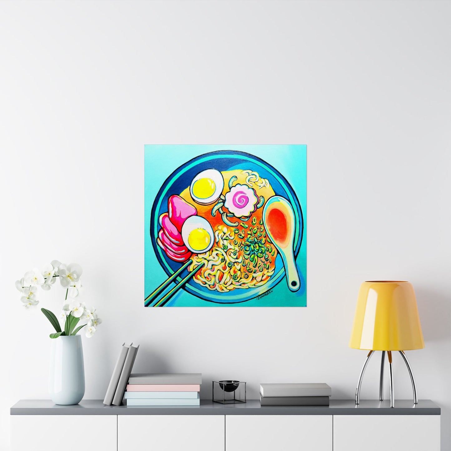 Neon Ramen Giclée Art Poster