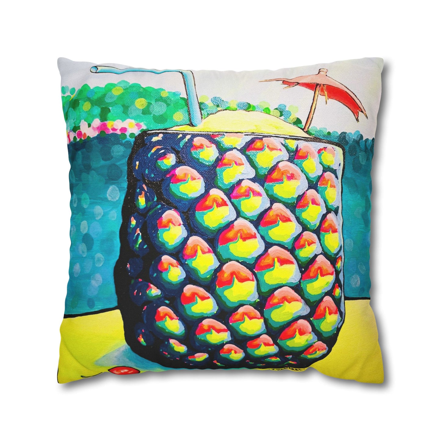 Neon Piña Colada Pillowcase, Cover Only