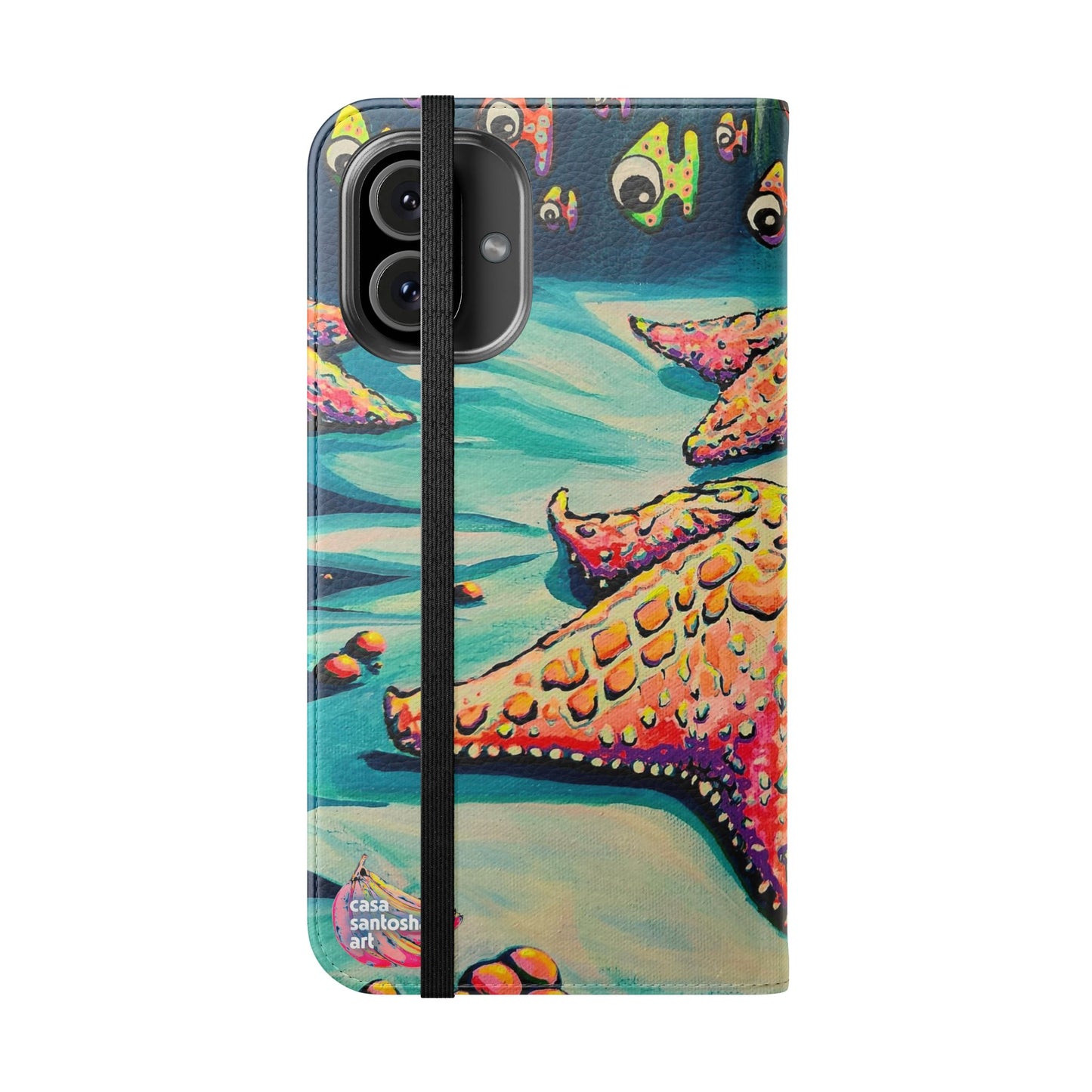 Cyclops Starfish Flip Phone Case – Wallet Cover with Card Slots
