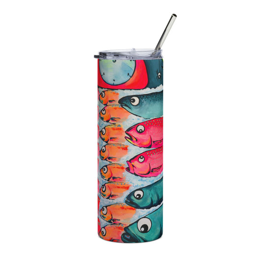 Neon Cabo Fish Market Stainless Steel Tumbler