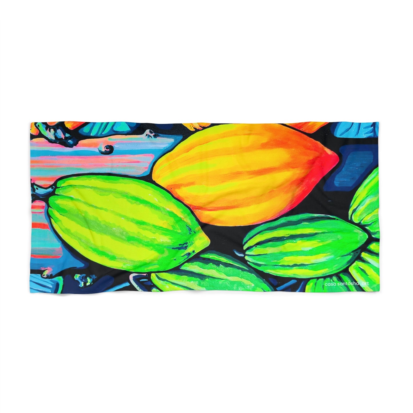 Neon Cacao Beach Towel for Summer Fun and Vacation Essentials