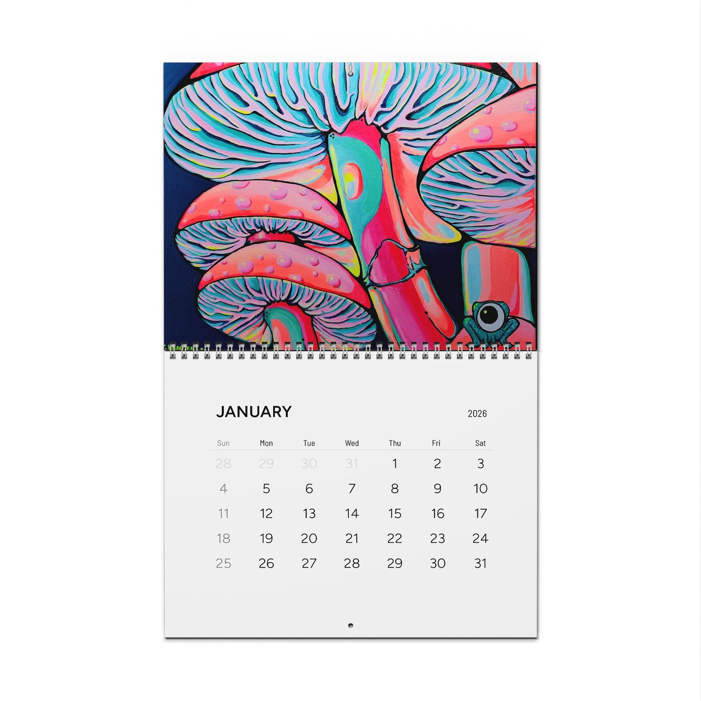 Vibrant Art Wall Calendar 2026