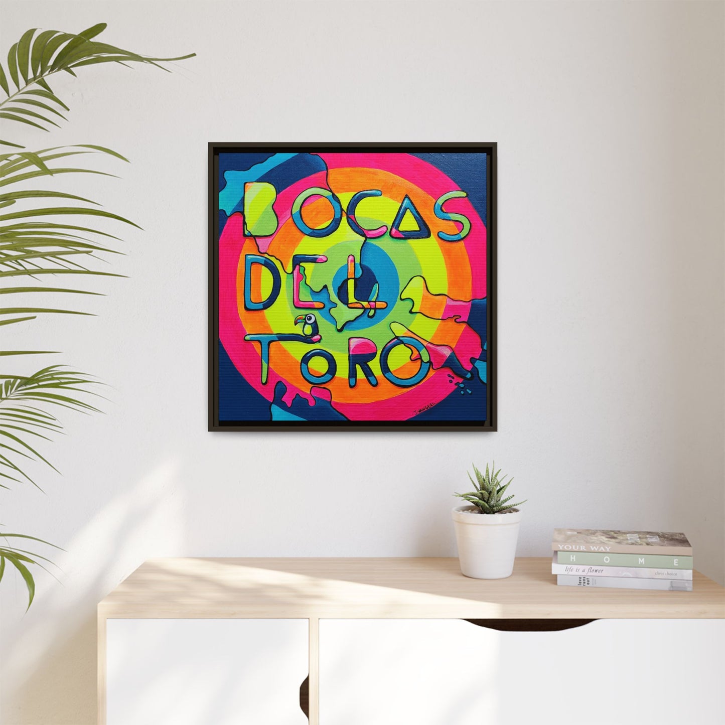 Framed Bocas Del Toro Islands Canvas Print