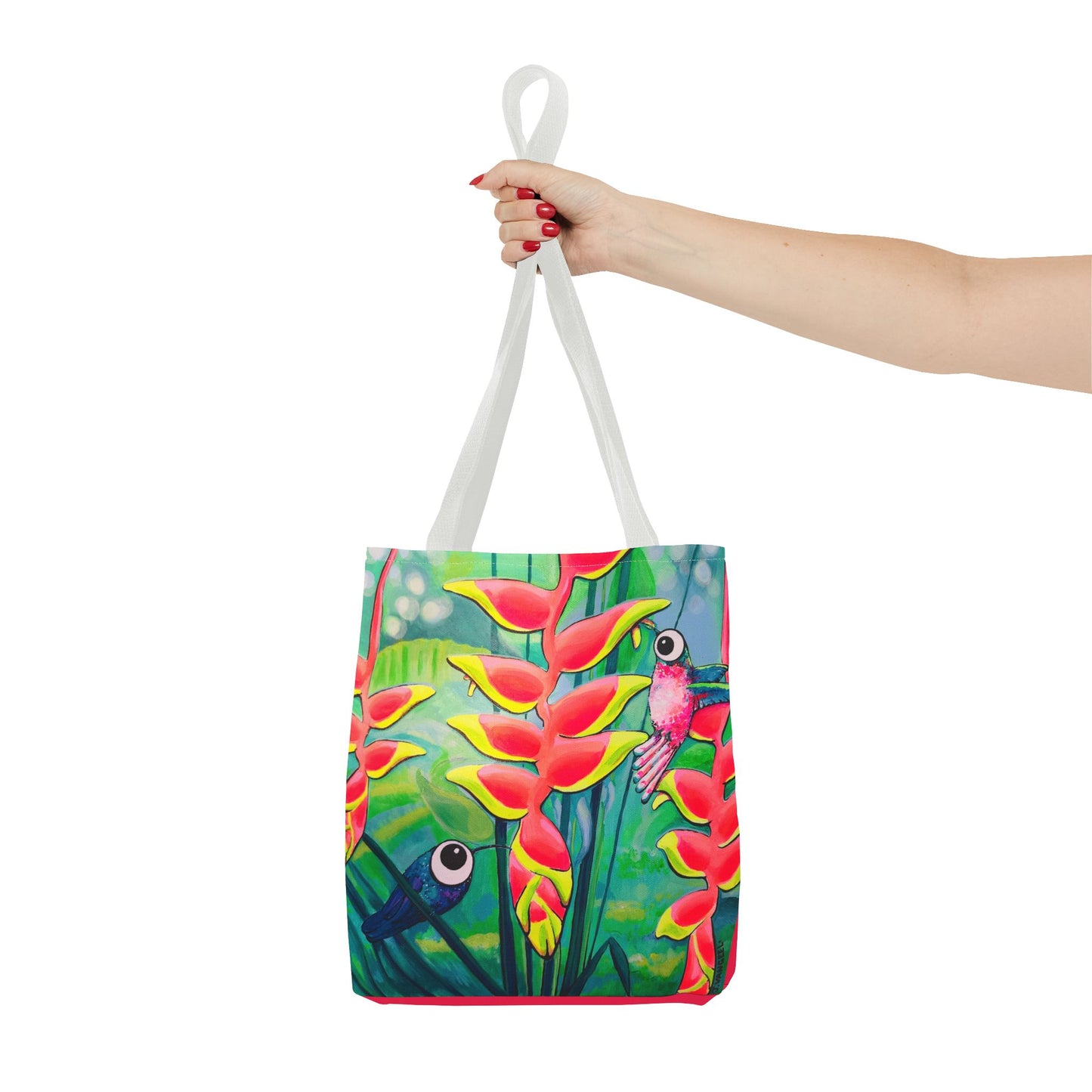 Premium Cyclops Hummingbirds Tote Bag, Original Artist Design, Reusable Shopping Tote,  Eco-Friendly