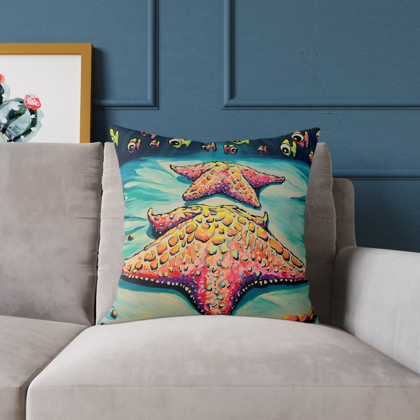 Cyclops Starfish Art Canvas Decorative Pillow