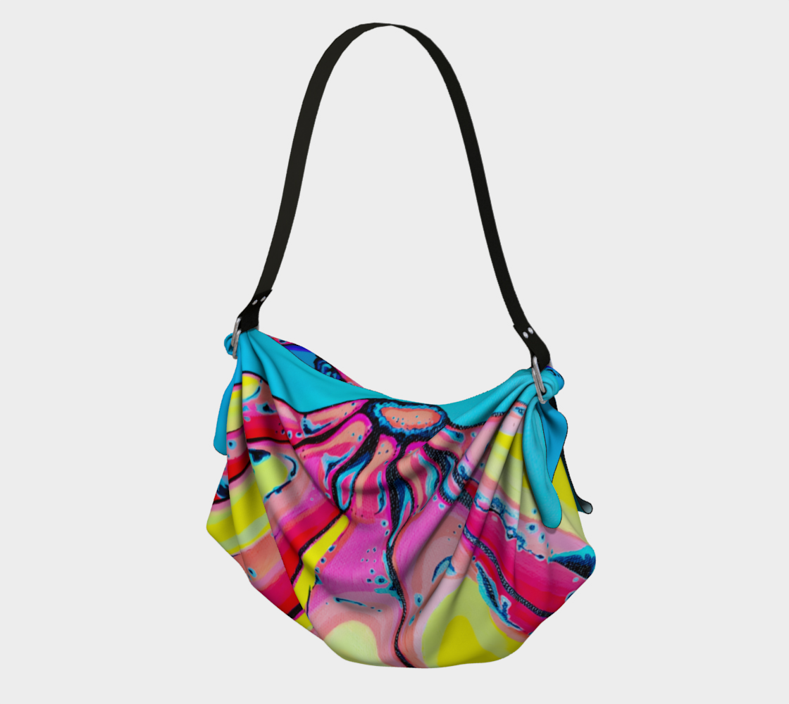 Neon Fat Bananas Origami Tote