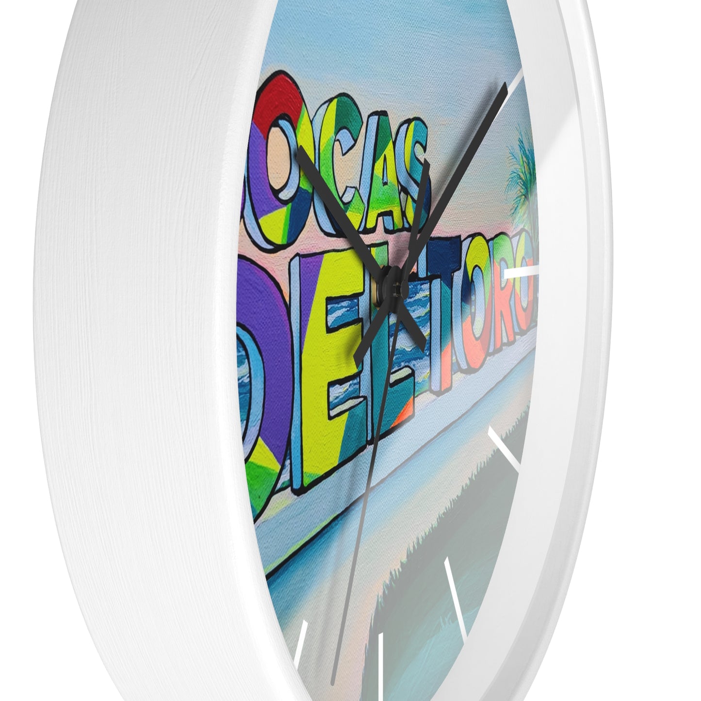 Bocas Del Toro Sign Pop Art Wall Clock