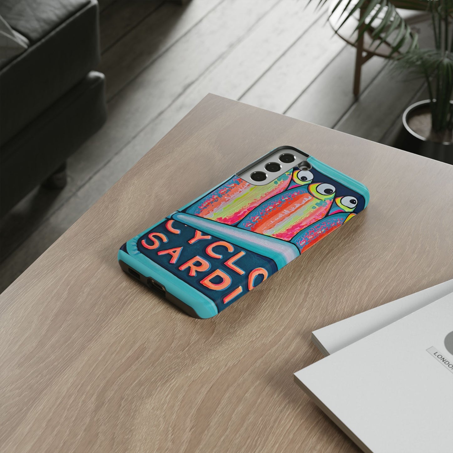 Neon Sardines Tough Phone Case