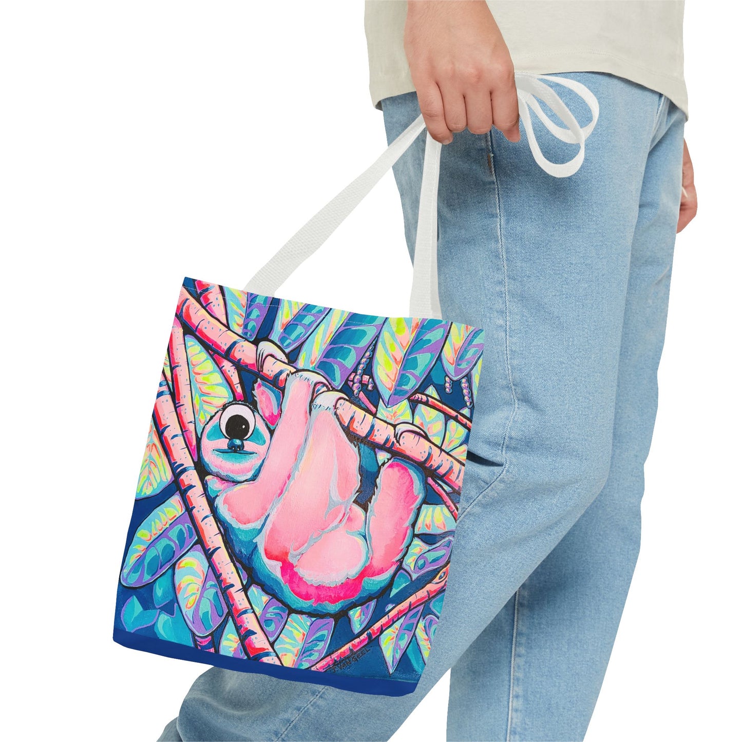 Premium Cyclops Sloth Tote Bag, Original Artist Design, Reusable Shopping Tote, Eco-Friendly