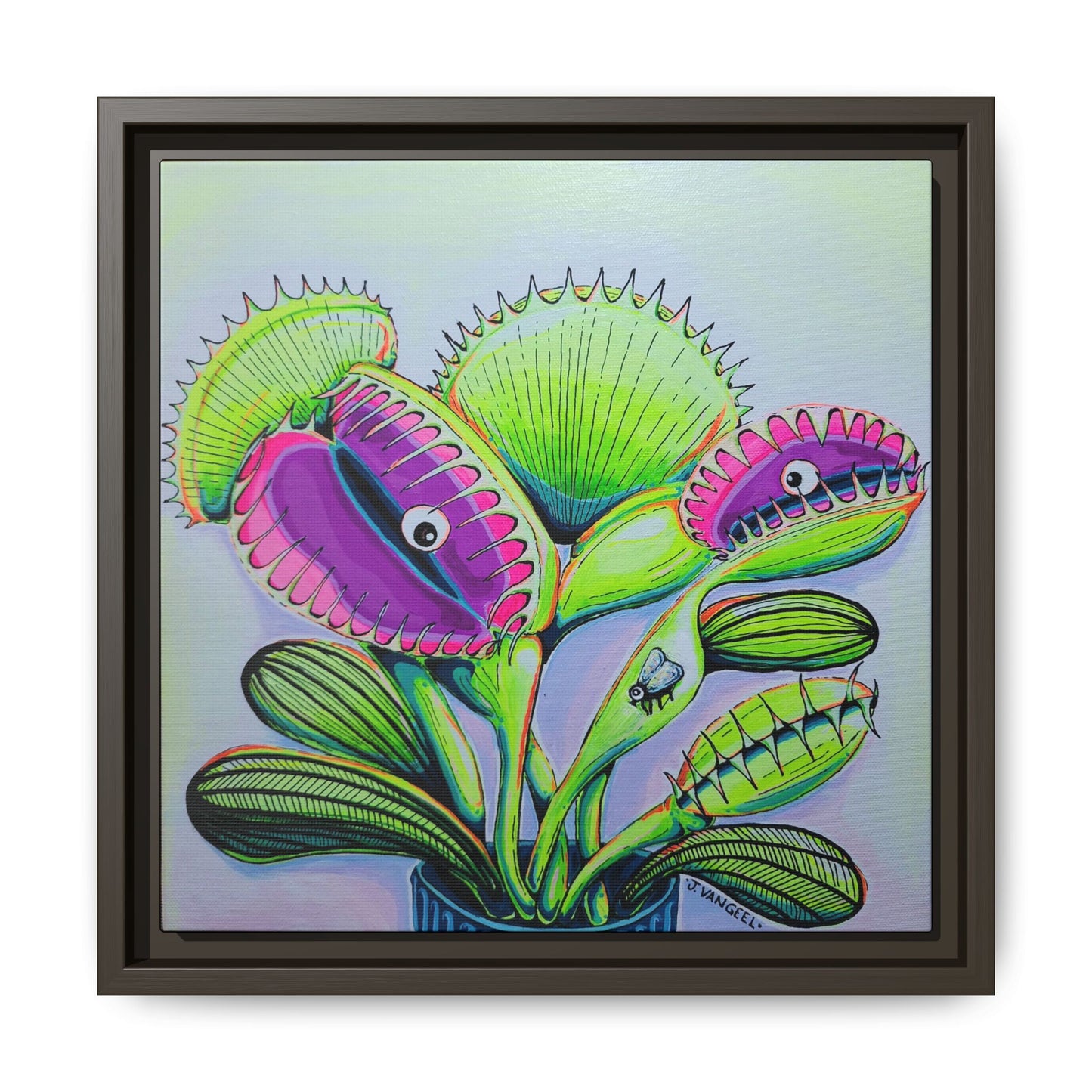 Framed Cyclops Venus Fly Trap Canvas Print