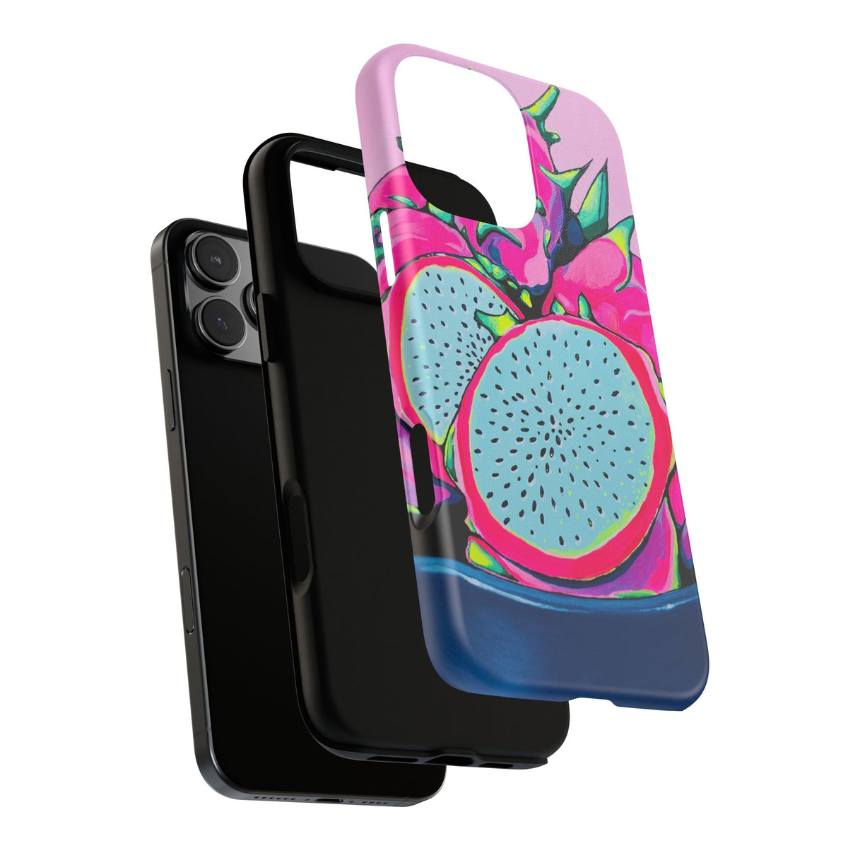 Coque de téléphone résistante Pitaya Rose Néon