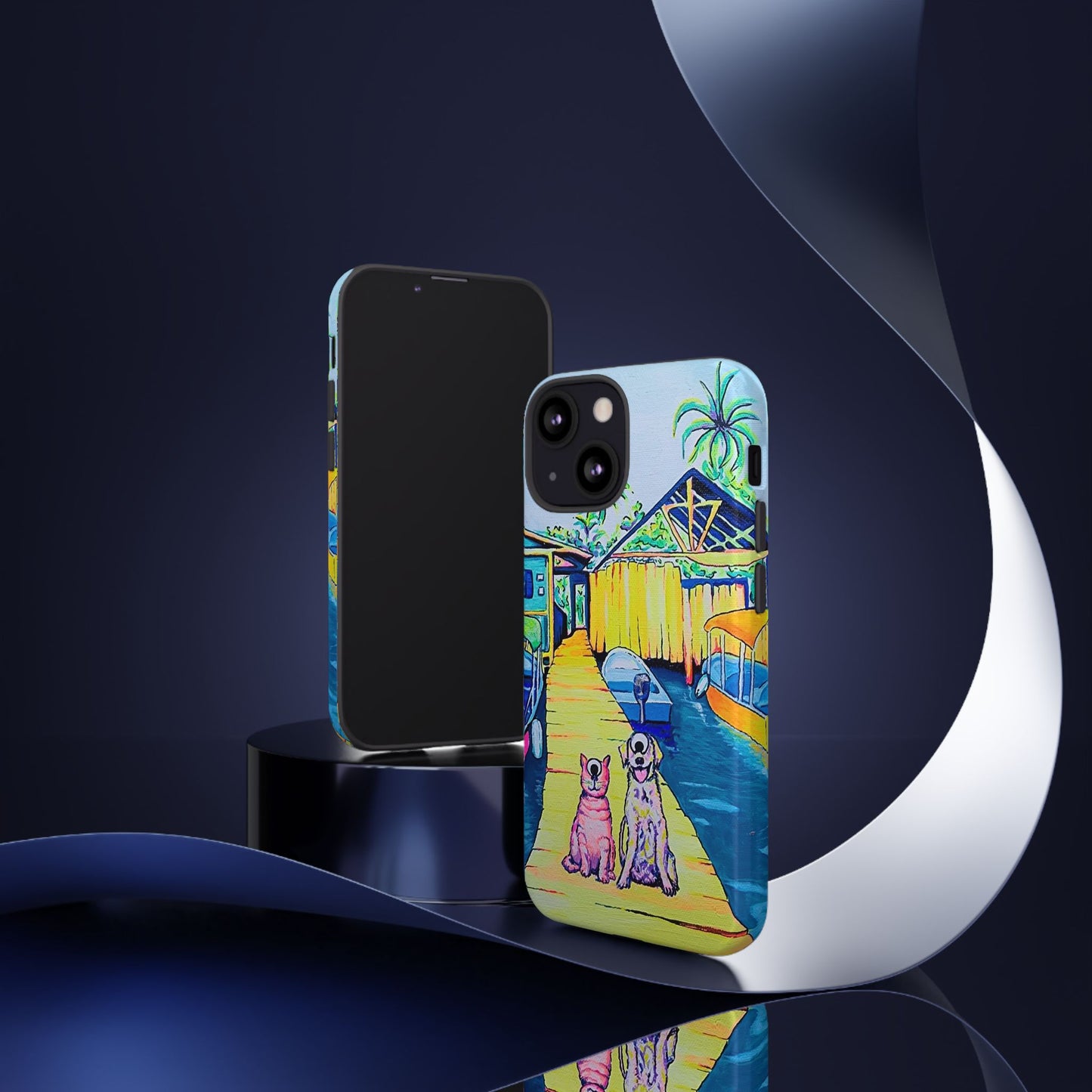 Cyclops Cat and Dog in Bocas Tough Phone Case