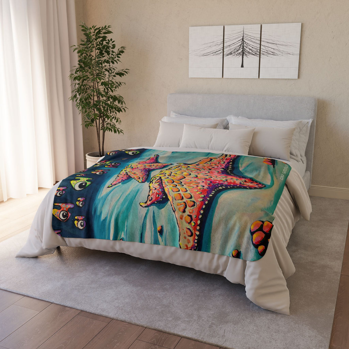Cyclops Starfish Fleece Sherpa Blanket