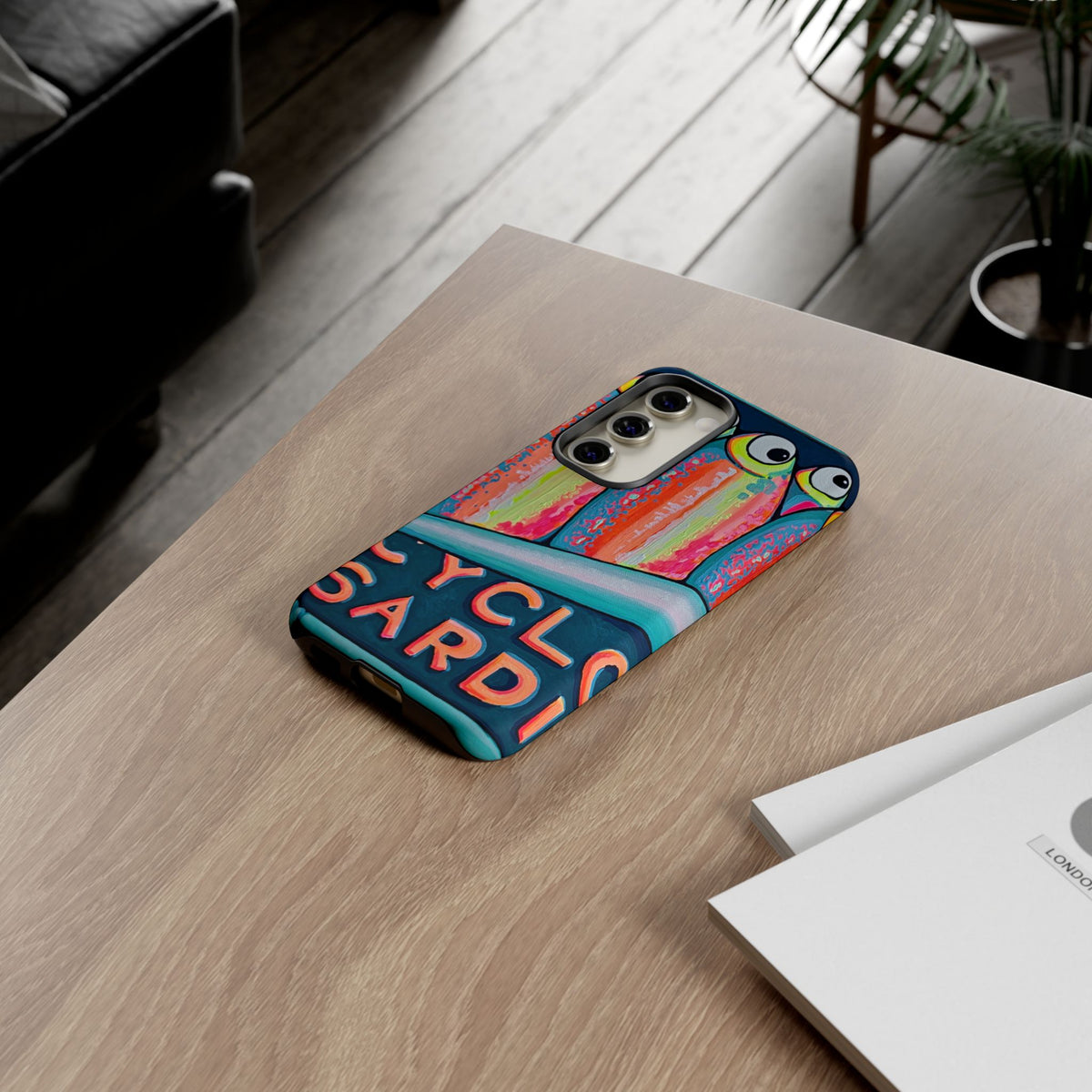 Neon Sardines Tough Phone Case