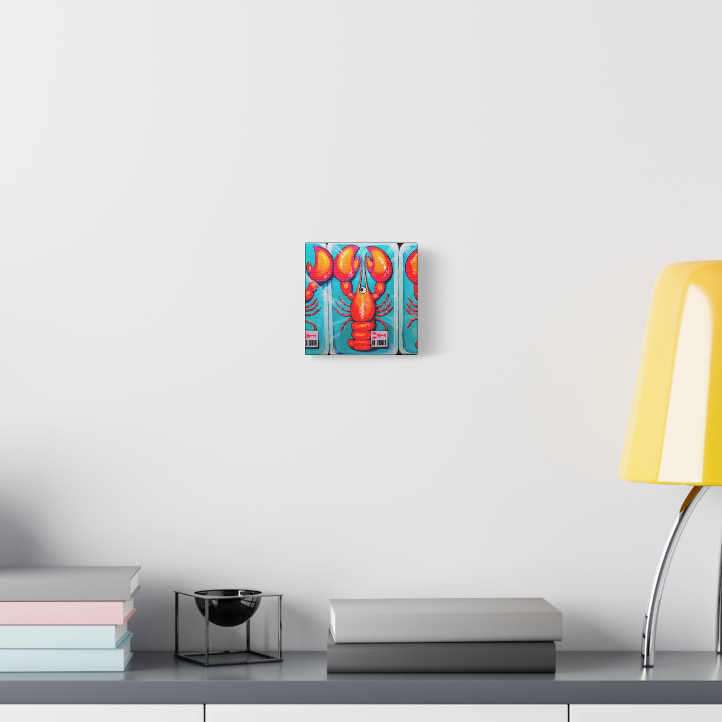 Neon Lobster Canvas Print, Original Artist Design, Home Decor, Wall Art