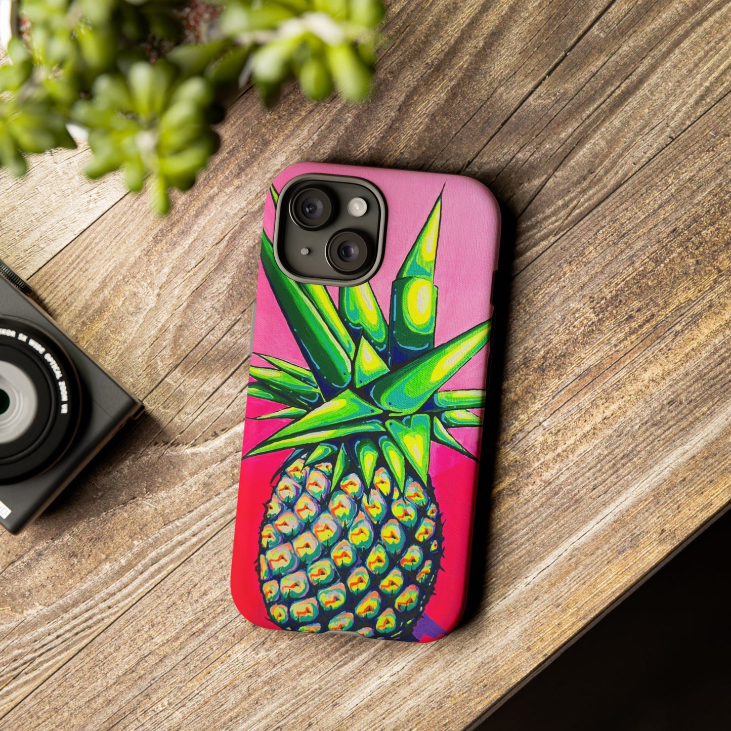 Neon Pineapple Tough Phone Case
