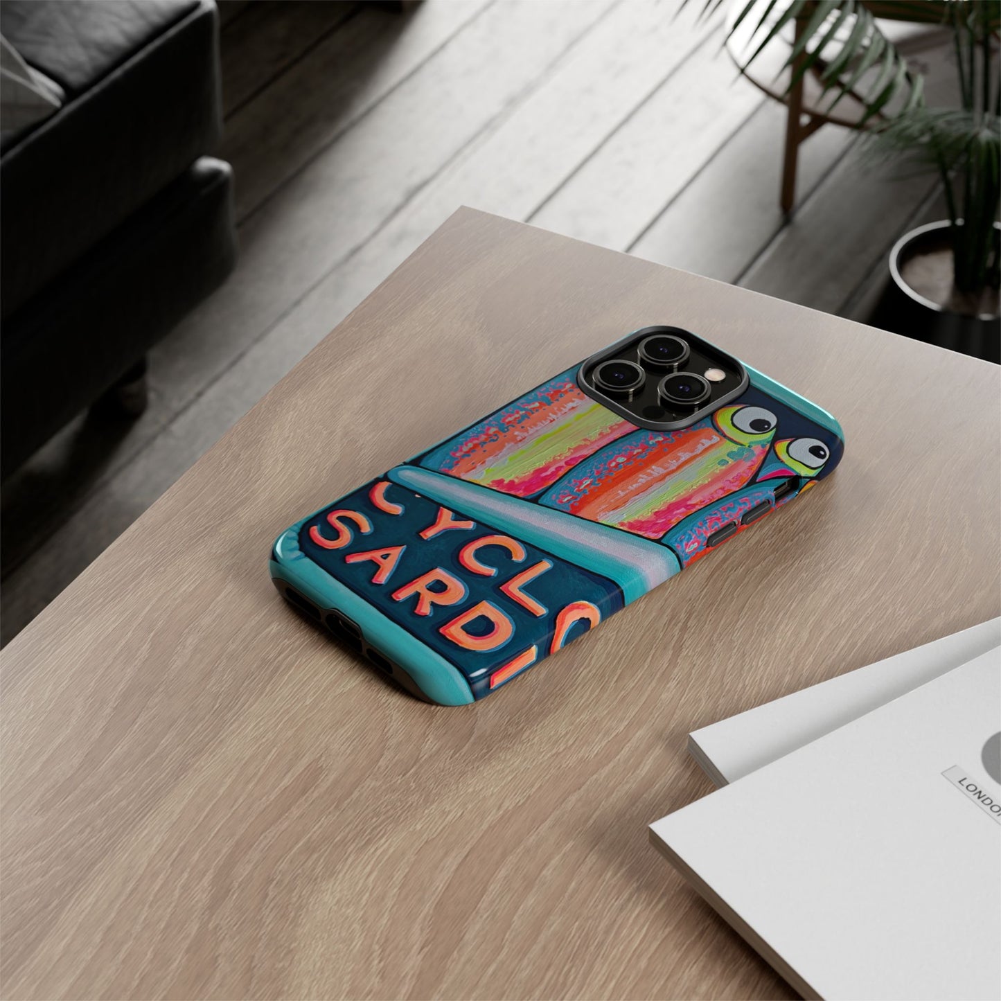 Neon Sardines Tough Phone Case