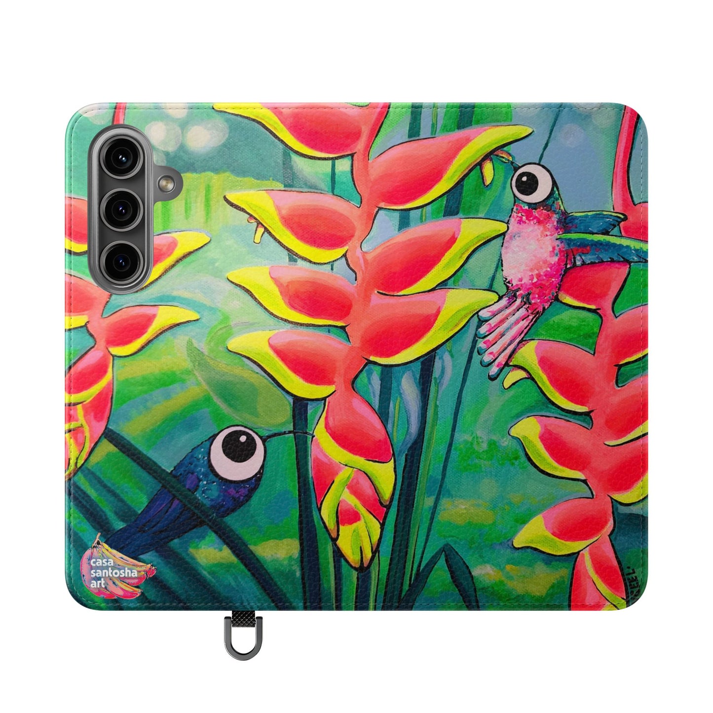 Cyclops Hummingbirds Flip Phone Case – Wallet Cover with Card Slots