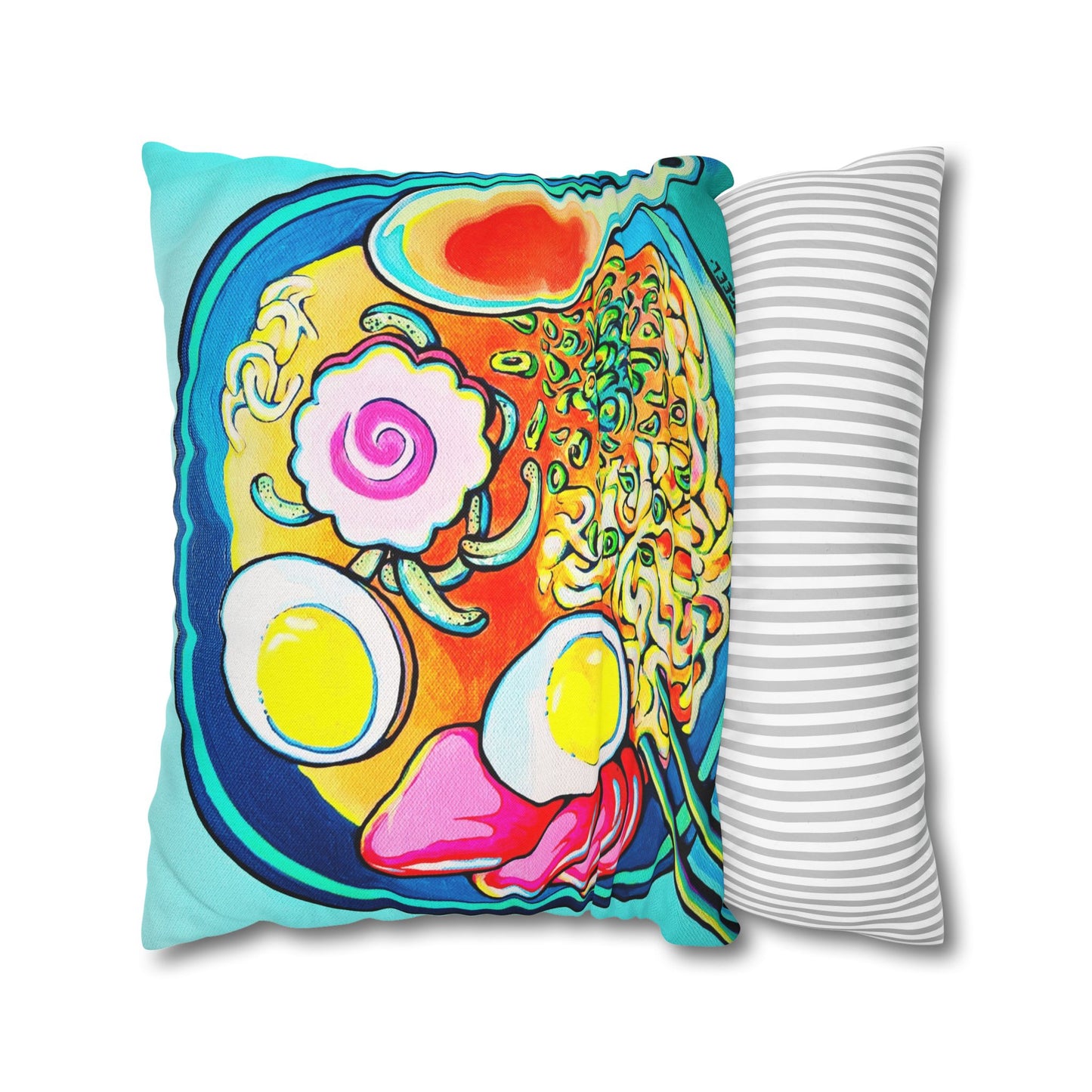 Neon Ramen Pillowcase for Throw Pillow, Cover Only